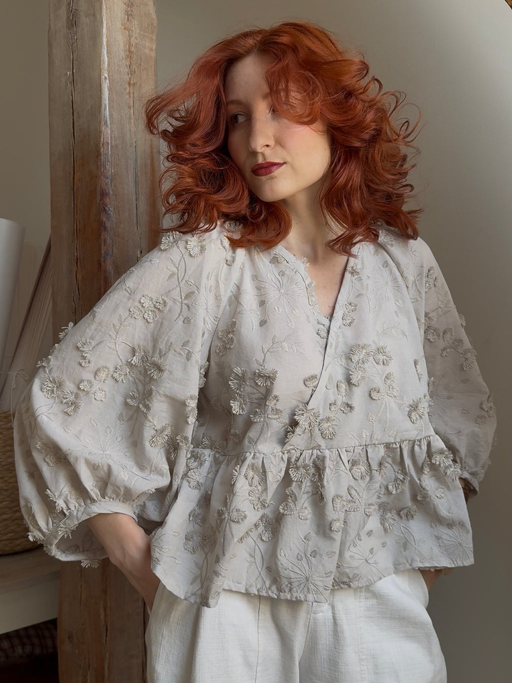 Linette Blouse Cold beige